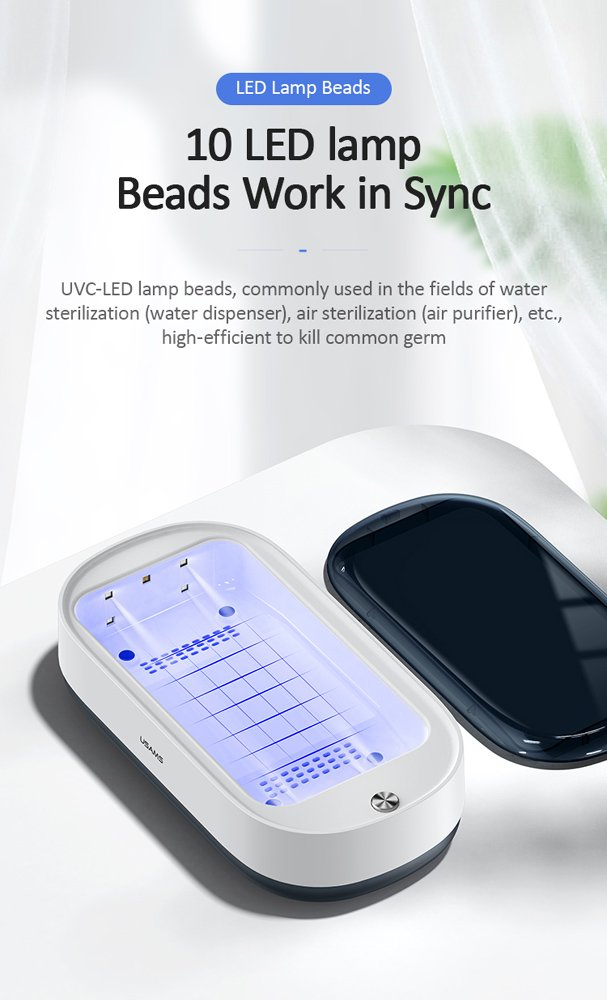 USAMS UV αποστειρωτής κινητών, US-ZB150, λευκός - Image 2