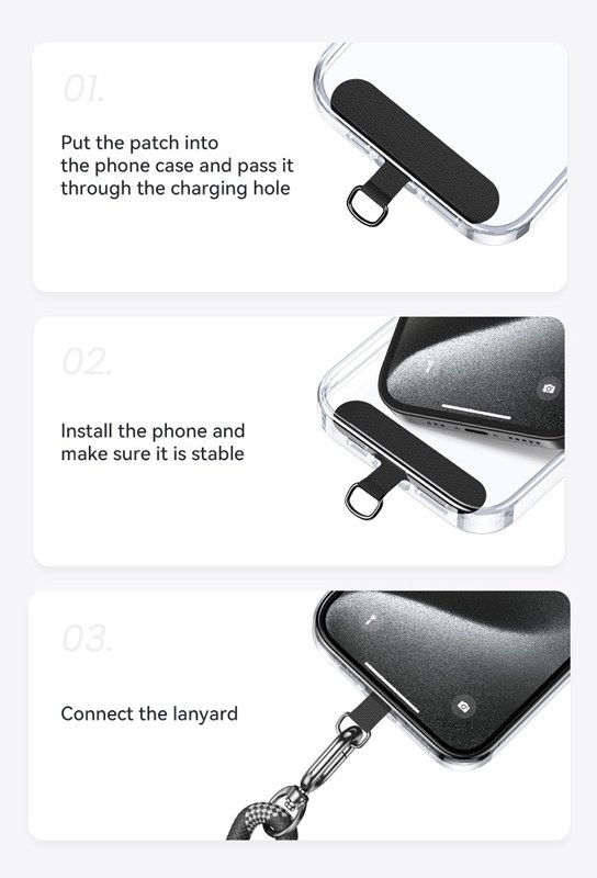 USAMS κορδόνι λαιμού για κινητά ZB316, 160cm, universal, μωβ - Image 5