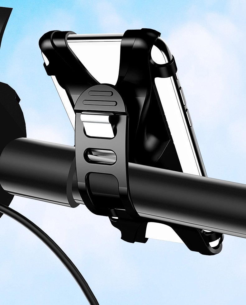 USAMS βάση ποδηλάτου για smartphone US-ZJ053, λαστιχένια, μαύρη - Image 3