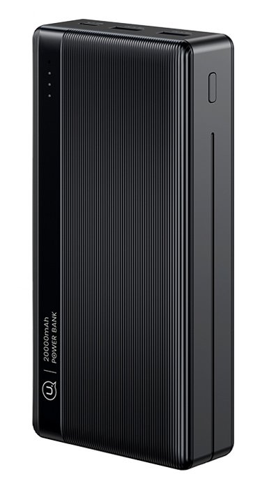 USAMS power bank US-CD205, 2x USB θύρες εξόδου, 10000mAh, 10W, μαύρο 6057