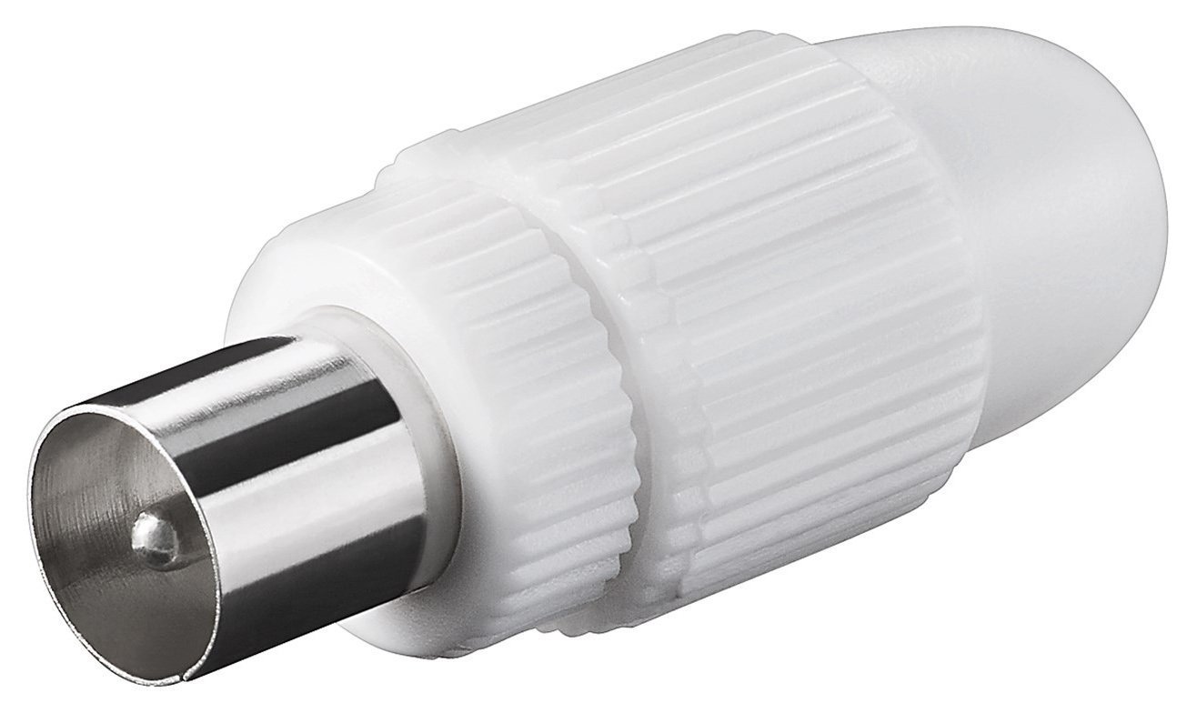GOOBAY βύσμα coaxial , αρσενικό, λευκό, 10τμχ 2435