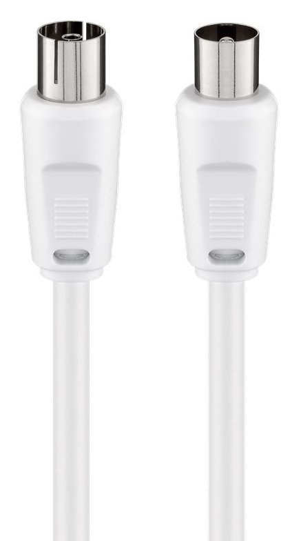 GOOBAY καλώδιο κεραίας αρσενικό σε θηλυκό , <70dB, CCS, 5m, λευκό 2525