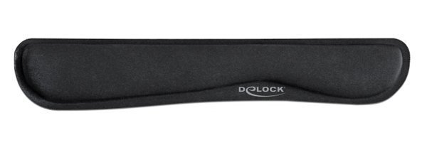 DELOCK στήριγμα καρπού για πληκτρολόγιο/laptop , 20x85x465mm, μαύρο 4572