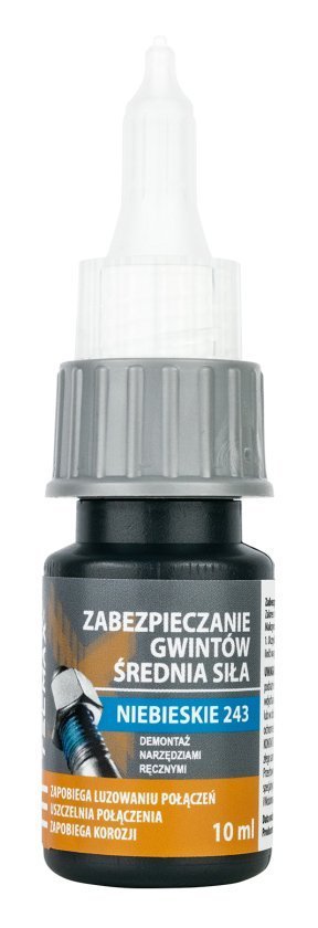 TECMAXX κόλλα Threadlock , μεσαίας αντοχής, 10ml, μπλε 4379