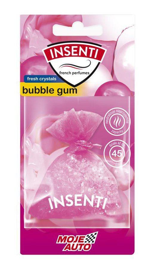 MOJE AUTO κρεμαστό αρωματικό αυτοκινήτου bubble gum, crystals 20g 8480