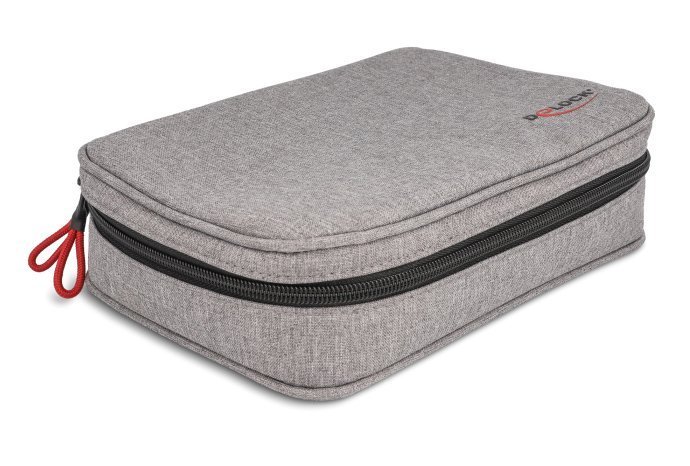 DELOCK θήκη οργάνωσης αξεσουάρ , 23.5x17.5x6cm, υδροαπωθητική, γκρι 4664