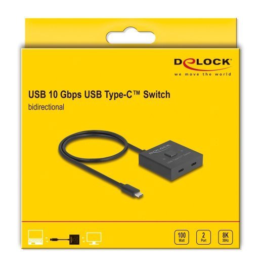 USB-C switch, 2 se 1 bidirectional, 10Gbps, 8K, 100W, mayro 7107 USB-C Switch 5