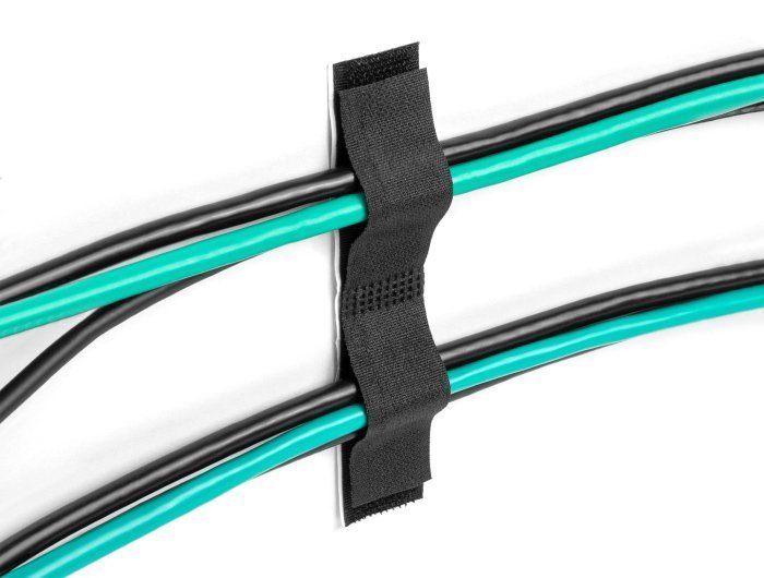 DELOCK αυτοκόλλητα δεματικά καλωδίων , τύπου Velcro, μαύρο, 10τμχ 4144 - Image 2