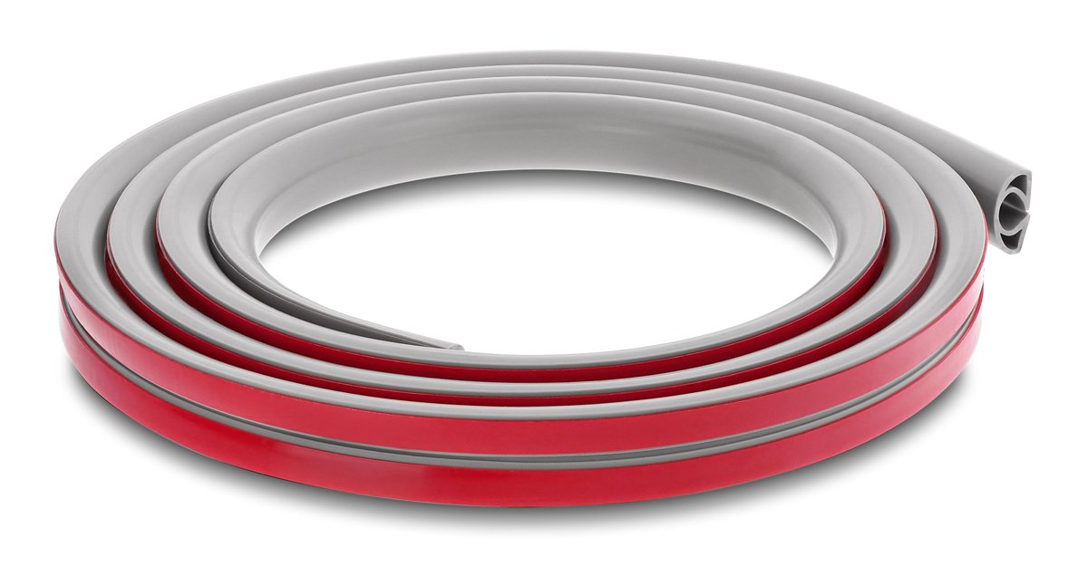 DELOCK κανάλι καλωδίων  με αυτοκόλλητο, εύκαμπτο PVC, 20x10mm, 2m, γκρι 9742