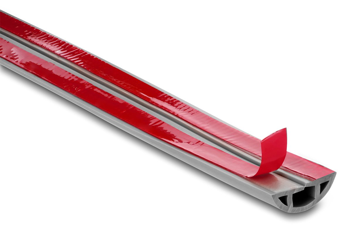DELOCK κανάλι καλωδίων με αυτοκόλλητο, εύκαμπτο PVC, 30x10mm, 2m, γκρι 9807 - Image 3