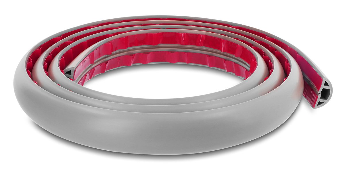 DELOCK κανάλι καλωδίων  με αυτοκόλλητο, εύκαμπτο PVC, 30x10mm, 2m, γκρι 9807