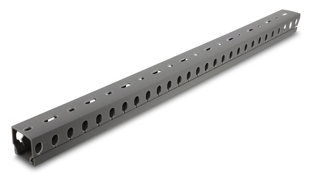 DELOCK cable management , πλαστικό, 30x30mm, 1m, γκρι 9137