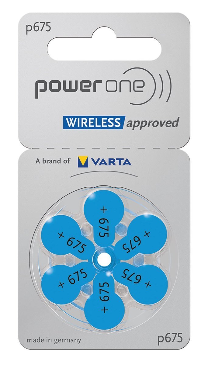 POWER ONE μπαταρίες ακουστικών βαρηκοΐας P675, mercury free, 1.45V, 6τμχ 1706