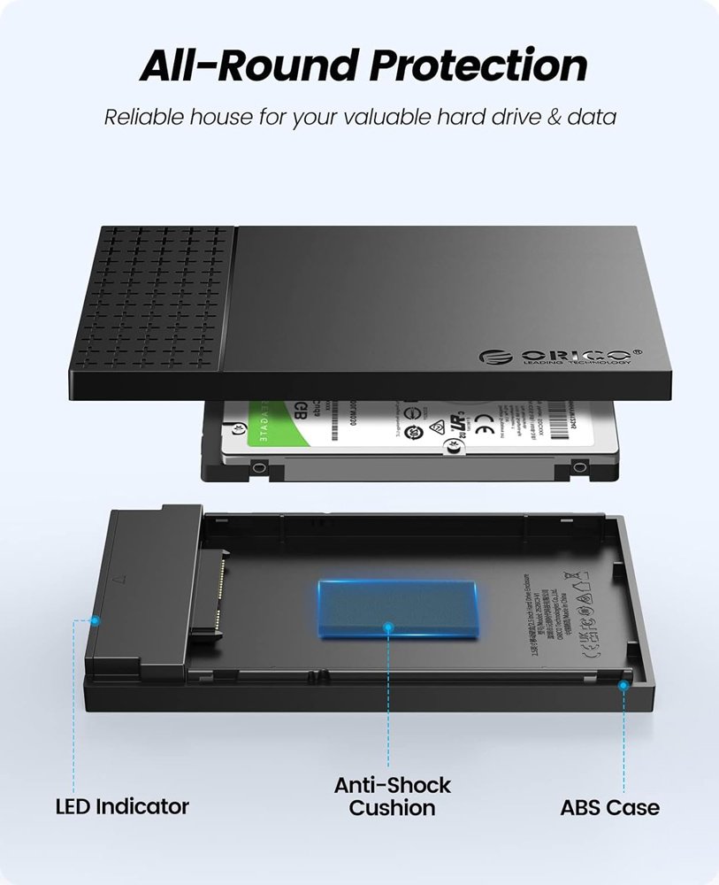 thiki gia 2.5" SATA HDD/SSD, 5Gbps, mayri 8440 2.5"