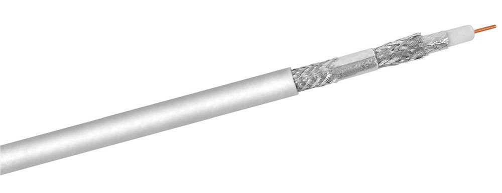 GOOBAY καλώδιο κεραίας , 120dB, 75Ω, CCS, 100m, λευκό 2820