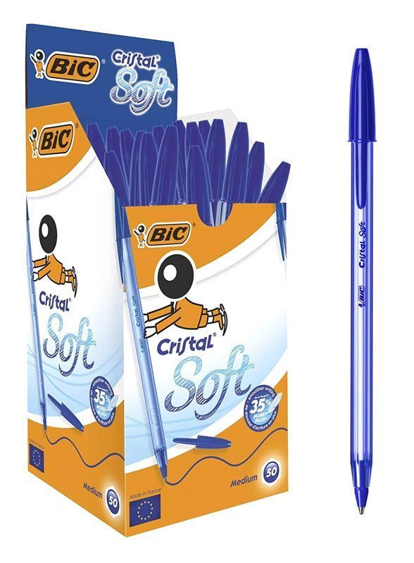 BIC στυλό διαρκείας Cristal Soft με μύτη 1.2mm, μπλε, 50τμχ 3121