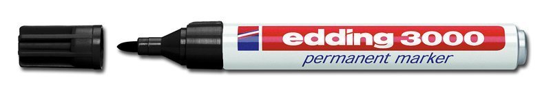 EDDING ανεξίτηλος μαρκαδόρος 3000, 1.5-3mm, επαναγεμιζόμενος, μαύρος 1646