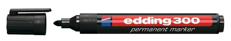 EDDING ανεξίτηλος μαρκαδόρος 300, 1.5-3mm, επαναγεμιζόμενος, μαύρος 1644