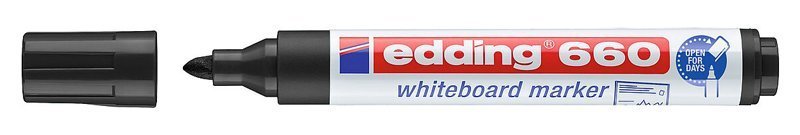 EDDING μαρκαδόρος ασπροπίνακα 660, επαναγεμιζόμενος, μαύρος 2032