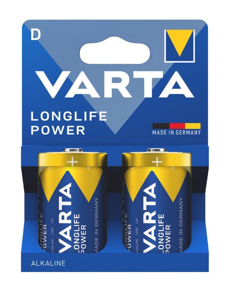 VARTA αλκαλικές μπαταρίες Longlife Power, D/LR20, 1.5V, 2τμχ 9733
