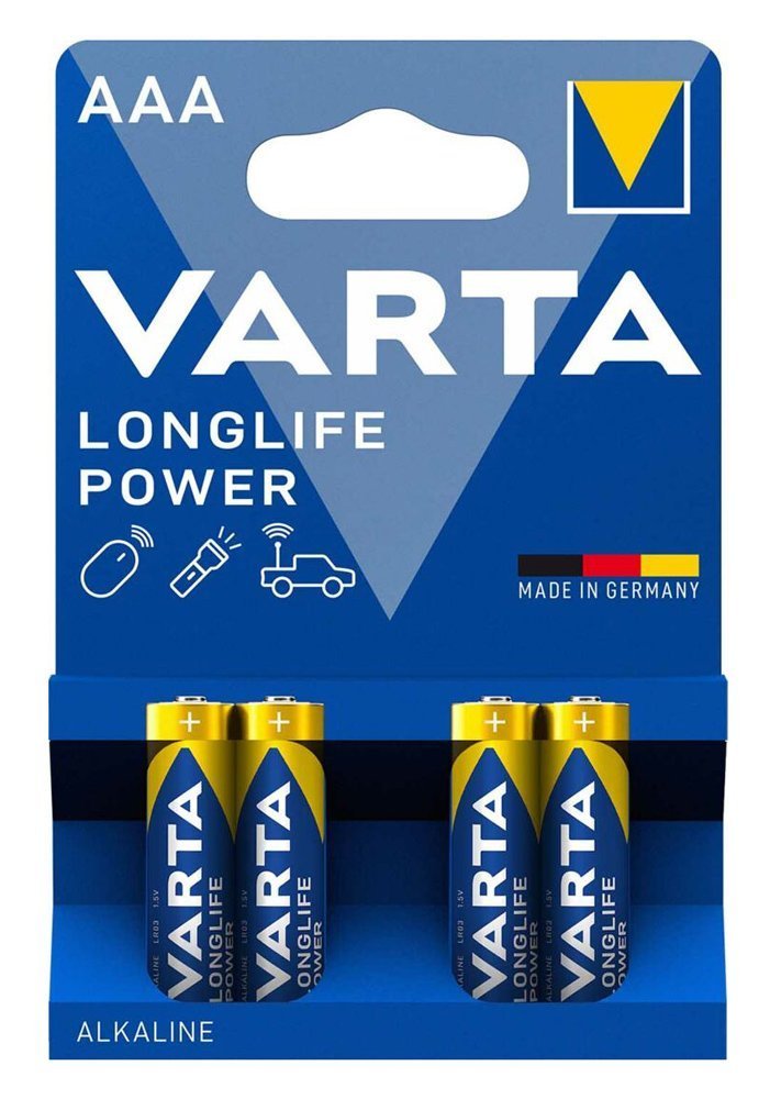 VARTA αλκαλικές μπαταρίες Longlife Power, AAA/LR03, 1.5V, 4τμχ 6958