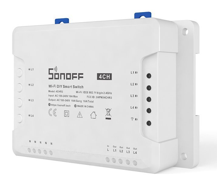 SONOFF Smart Διακόπτης WiFi  R3, 4 θέσεων, 16A, λευκός 1840