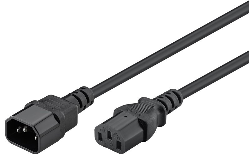 GOOBAY καλώδιο προέκτασης τροφοδοσίας , 0.75mm², 2m, μαύρο 4275