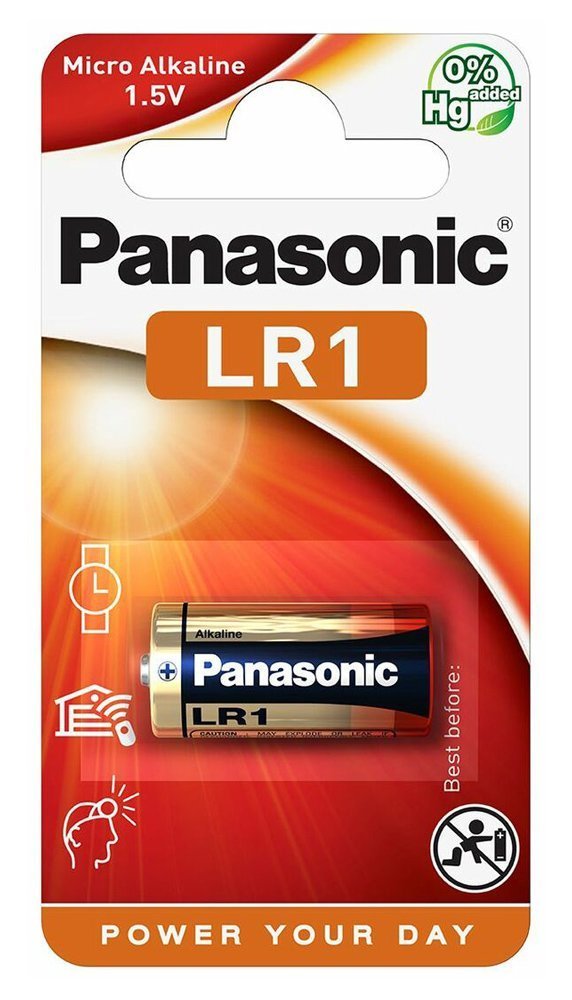 PANASONIC αλκαλική μπαταρία, Lady/LR1, 1.5V, 1τμχ 6990