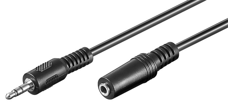 GOOBAY προέκταση καλωδίου ήχου 3.5mm , 3-pin, 2m, μαύρο 5093