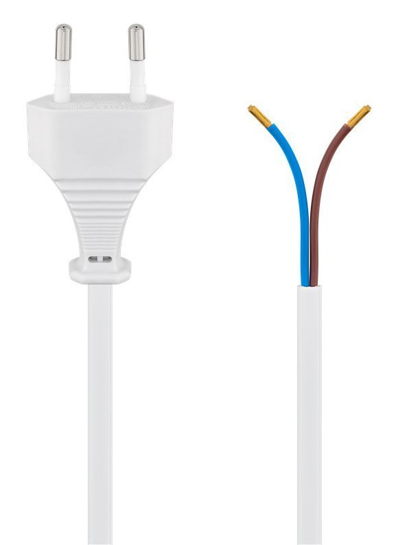 GOOBAY καλώδιο τροφοδοσίας , 2x 0.75mm², 1.5m, λευκό 8855