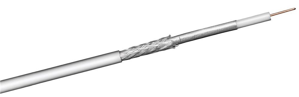 GOOBAY καλώδιο κεραίας , 100dB, 75Ω, CCS, 25m, λευκό 2819