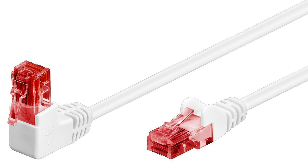 GOOBAY καλώδιο δικτύου , CAT 6 U/UTP, γωνιακό, CCA, 0.5m, λευκό 2265