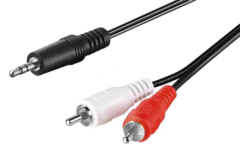 GOOBAY καλώδιο 3.5mm σε 2x RCA , CU, 1m, μαύρο 5432