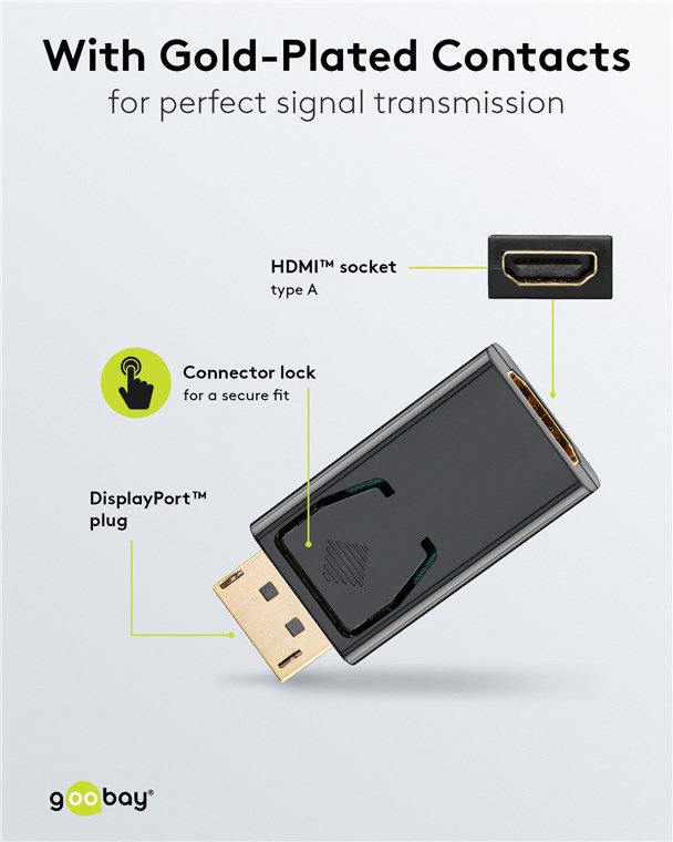 antaptoras DisplayPort se HDMI, 1920x1200p, mayros 3815 DisplayPort