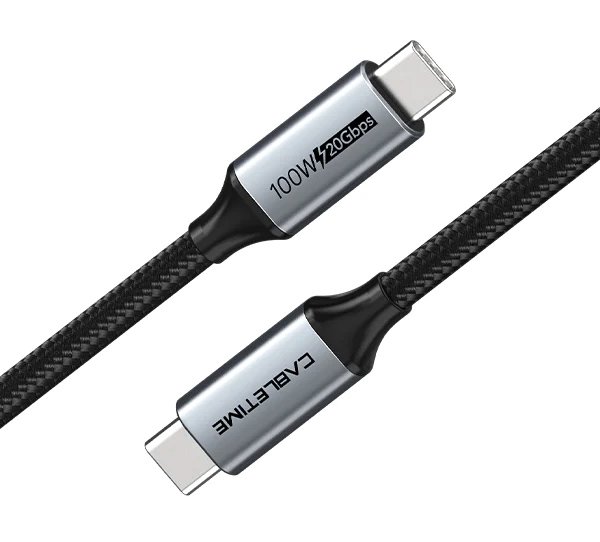 CABLETIME καλώδιο USB-C CT-CMCM2, USB 3.1, 100W, 20Gbps, 4K, 1.5m, μαύρο 3736