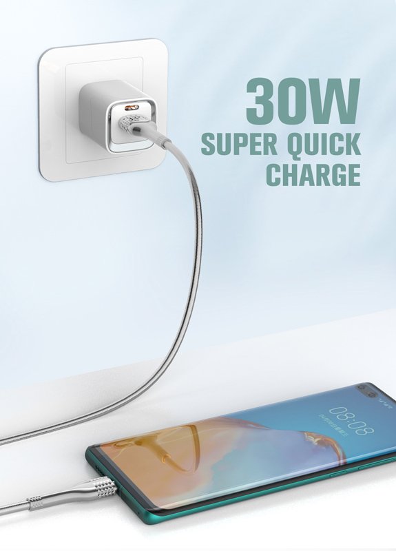 LDNIO καλώδιο Ligntining σε USB LS6, 30W, 2m, γκρι 5223 - Image 2