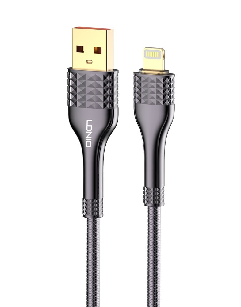 LDNIO καλώδιο Ligntining σε USB LS6, 30W, 2m, γκρι 5223