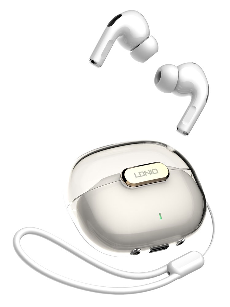 LDNIO earphones με θήκη φόρτισης T02, True Wireless, HiFi, Φ13mm, λευκά 5658