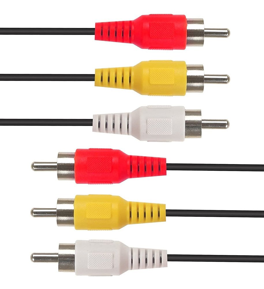 CABLETIME καλώδιο ήχου 3x RCA σε 3x RCA AV240-33N, 1.5m, μαύρο 6797