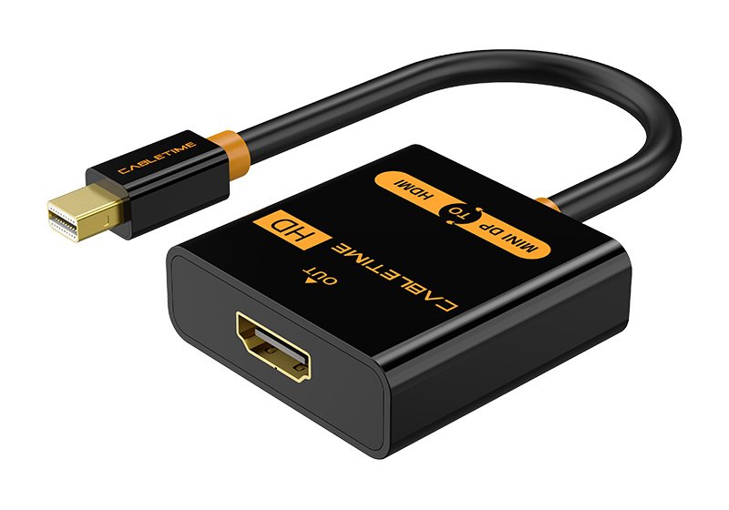 CABLETIME αντάπτορας mini DisplayPort σε HDMI CT-AV89-02G, 1080p, μαύρος 7417