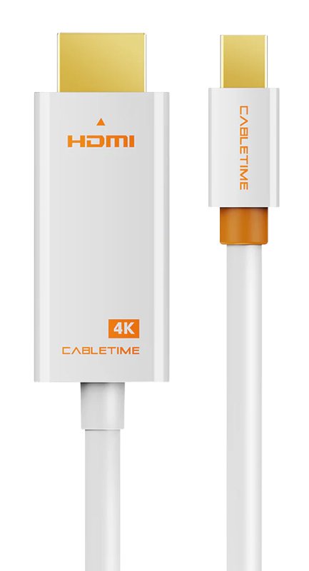 CABLETIME καλώδιο mini DisplayPort σε HDMI CT-AV88-03G4K, 4K/30Hz, 1m, λευκό 9405