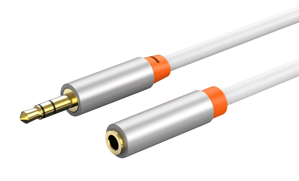 CABLETIME καλώδιο προέκτασης ήχου 3.mm CT-AV311-P12G, gold plated, 1m, λευκό