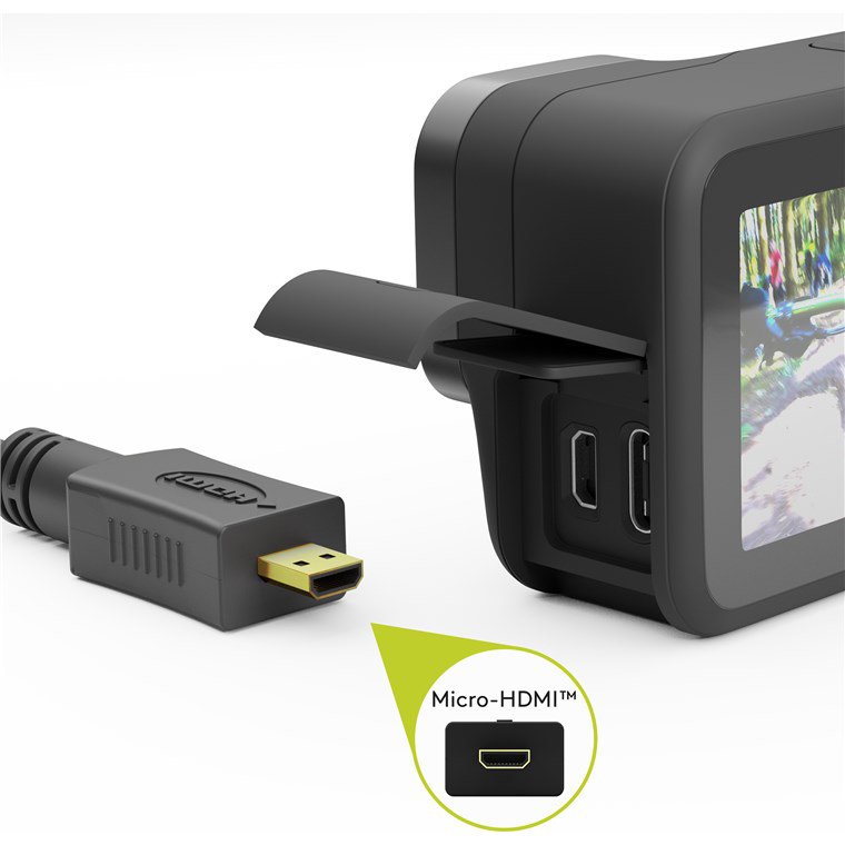 GOOBAY καλώδιο micro HDMI σε HDMI με Ethernet, 4K/60Hz, 1m, μαύρο 9665 - Image 2