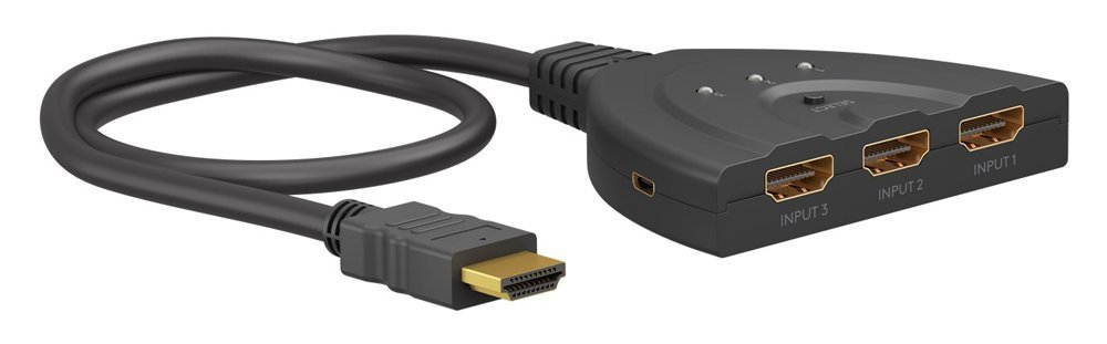 GOOBAY HDMI switch , 3-in σε 1-out, 4K/60Hz, μαύρο 4873