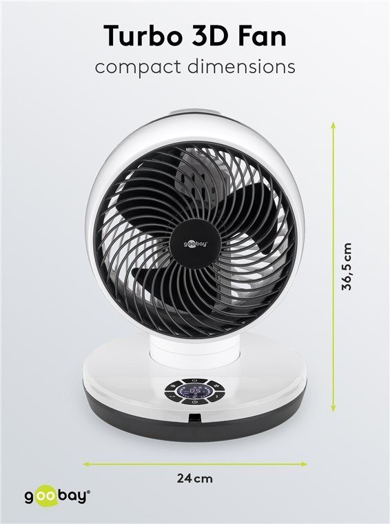 GOOBAY ανεμιστήρας δαπέδου με χειριστήριο, 23cm, 70W, λευκός 9325 - Image 5