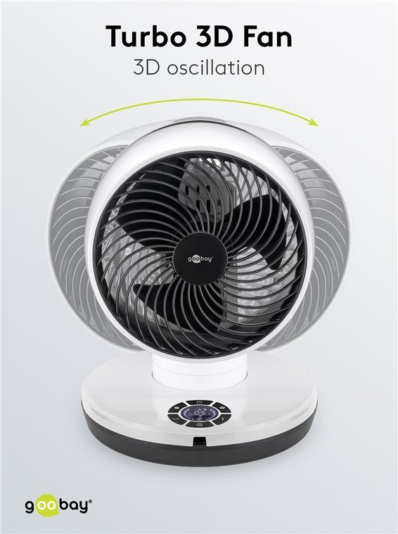 GOOBAY ανεμιστήρας δαπέδου με χειριστήριο, 23cm, 70W, λευκός 9325 - Image 6