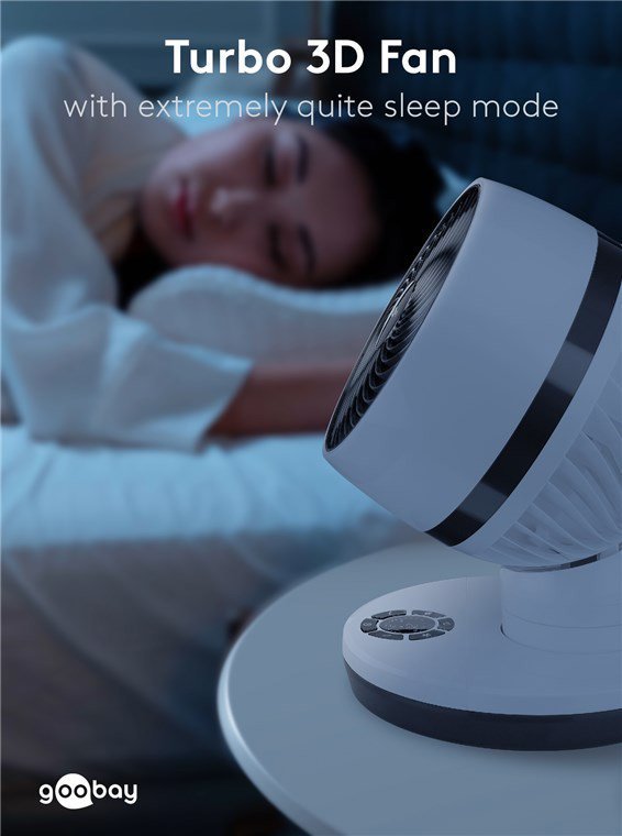 GOOBAY ανεμιστήρας δαπέδου με χειριστήριο, 23cm, 70W, λευκός 9325 - Image 8