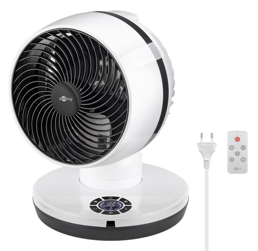 GOOBAY ανεμιστήρας δαπέδου  με χειριστήριο, 23cm, 70W, λευκός 9325