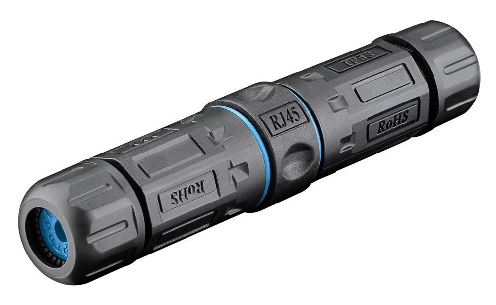 GOOBAY αδιάβροχος σύνδεσμος RJ45 Cat 6A , IP68, μαύρος 5838