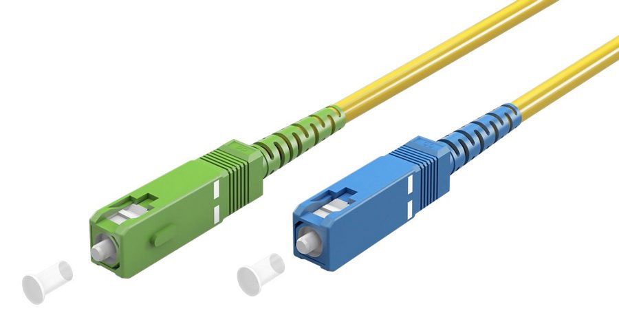 kalodio optikis inas SC-APC, Singlemode OS2, 1m, kitrino 4045 1m